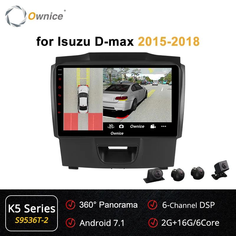 S9536-2 k5 Ownice K3 K5 K6 Android 9,0 360 панорама DSP оптический автомобильный dvd-плеер gps для Chevrolet Trailblazer Colorado S10 Isuzu D-max MU-X - Цвет: S9536-2 k5