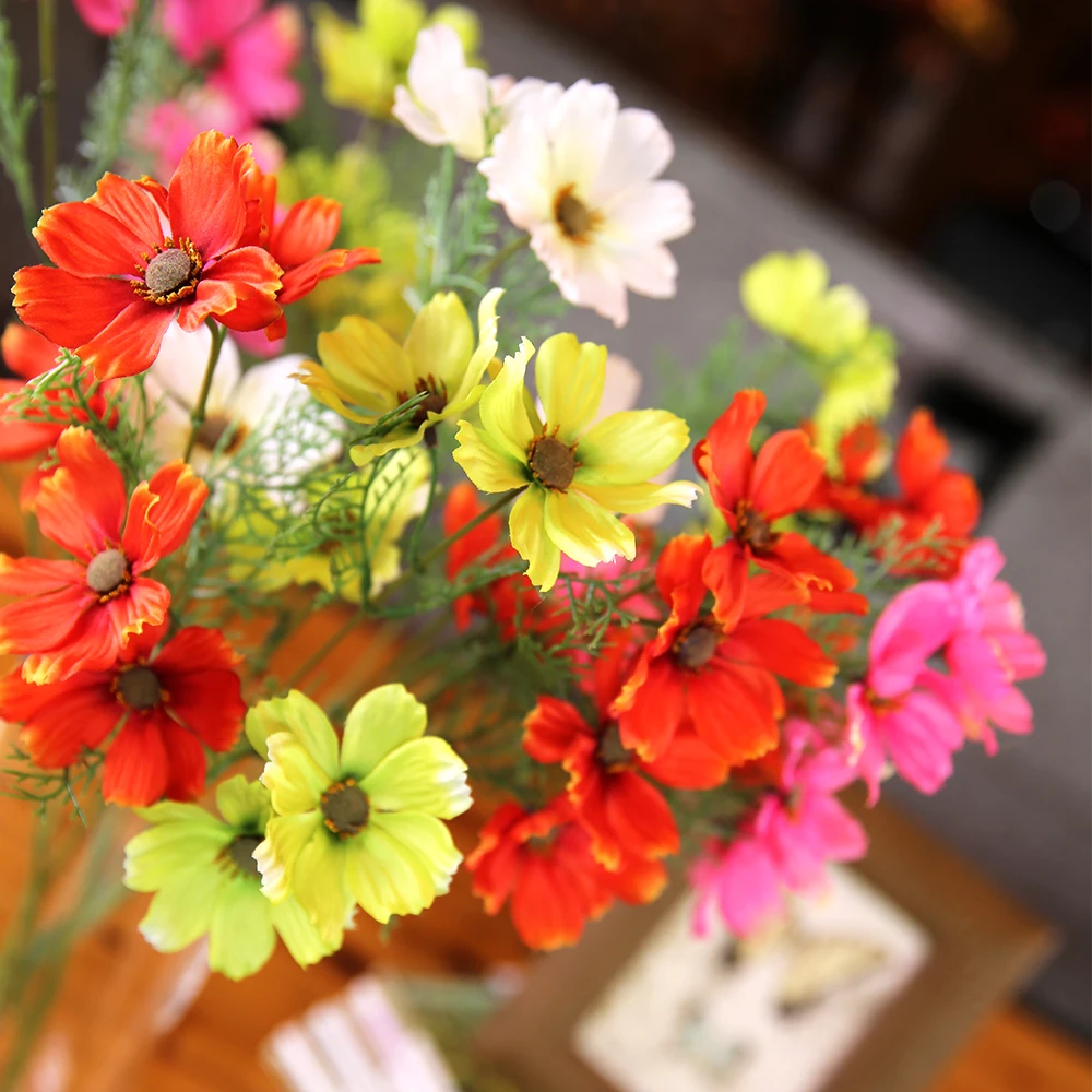 

56 см, пластмассовые цветы, искусственные цветы и принтом в виде хризантем для гостиной домашний вечерние свадебные украшения, аксессуары DIY ...