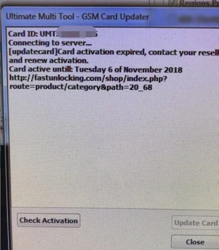 

Ultimate Multi Tool UMT Bongle / UMT Box 1 Year Activation renew