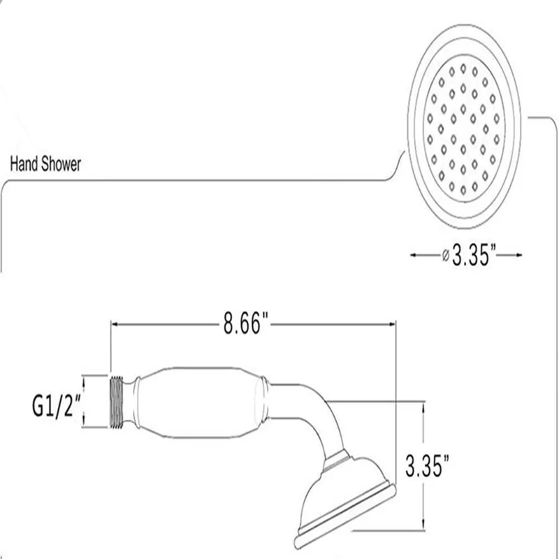 Полированная хромированная ручная душевая головка телефонная латунь и керамика