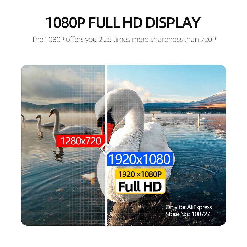 Проектор VIVIBRIGHT Full HD J20 1920*1080P Android WIFI с портативным аккумулятором 18000мАч. Поддержка 4K 3D.