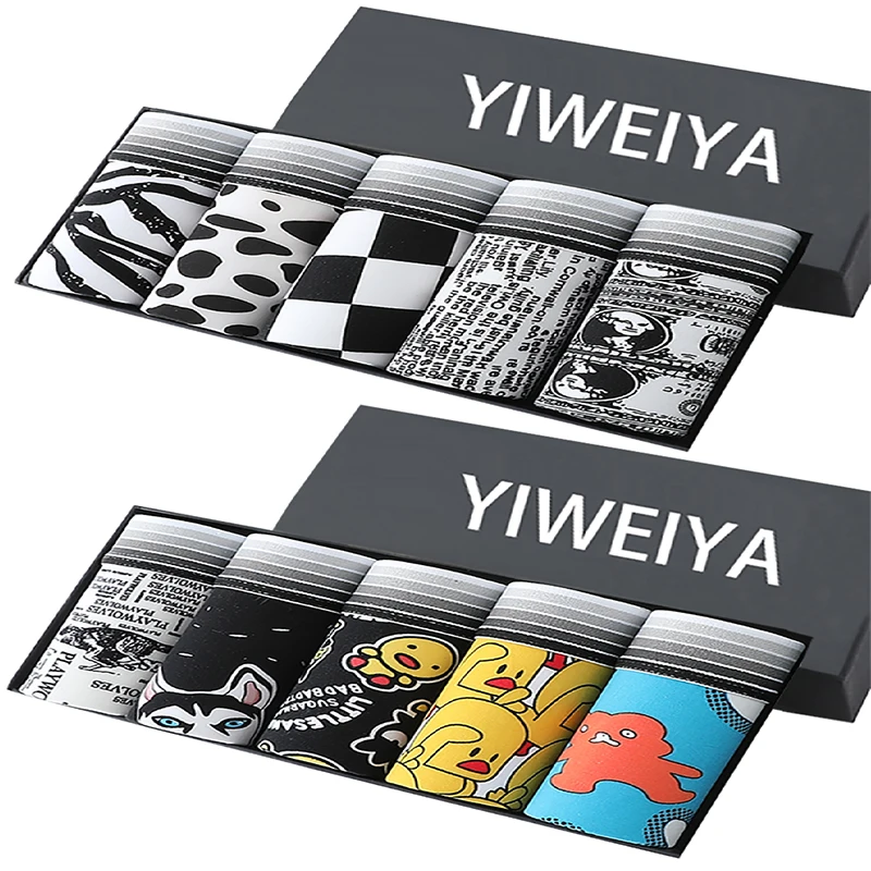 

10 шт. Для мужчин нижнее белье (шортики) Для мужчин трусы для подростков, милые трусы-шортики из мультфильмов трусы Комбинации Homme дышащие мяг...