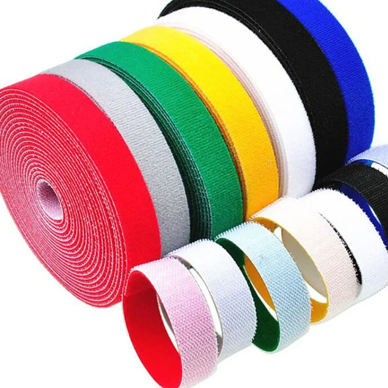 

5Meter/Roll 15/20mm Color Velcros Self Adhesive Fastener Tape Reusable Strong Hooks Loops Cable Tie Magic tape DIY Accessories