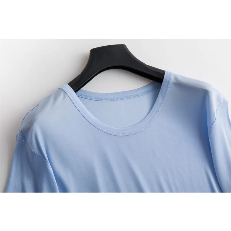 Silk  Men Sleep  Wear Mens Short Nightshirt 21-250