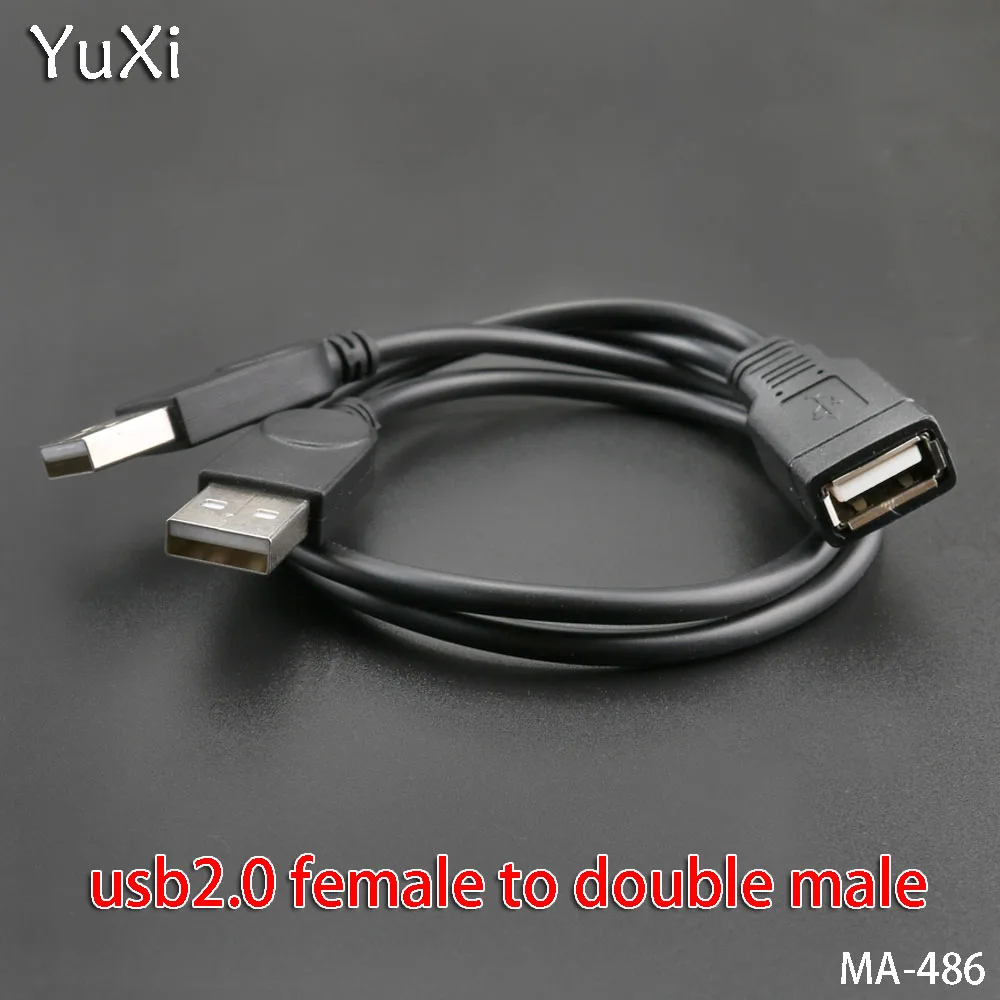 YuXi 2 шт./лот USB A-штекер на A-гнезда адаптер питания разделитель USB2.0 штекер/гнездо