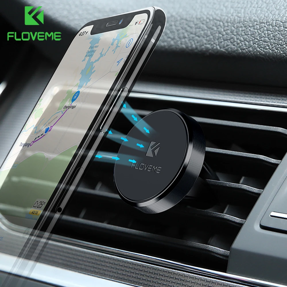 

FLOVEME Magnetic Car Phone Holder 360 Rotation Air Vent GPS Mount Stand For Xiaomi mi8 Samsung Galaxy S9 Holder For Phone in Car