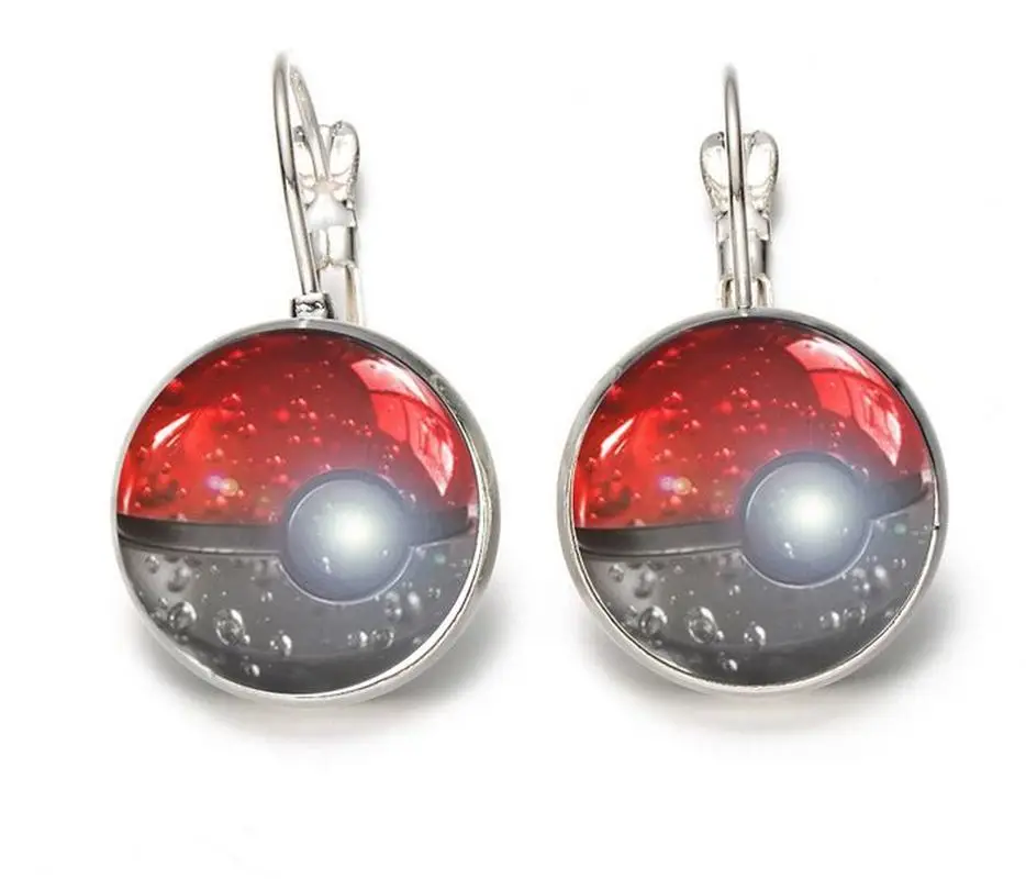 2019 Модные женские стеклянные серьги Pokemon go покемонов Пикачу время драгоценный