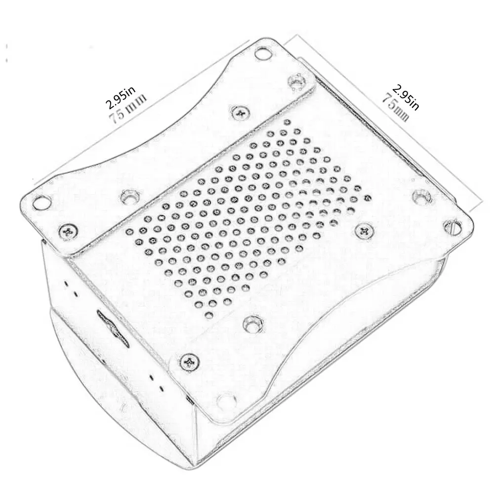 

Raspberry Pi 3 Model B Plus Aluminum Silver Green Black Case Metal Enclosure RPI 3 Box Compatible with Raspberry Pi 3 Model B