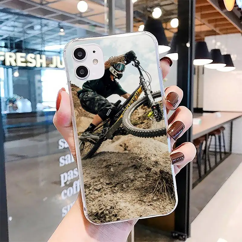 

mountain bike Bicycle Phone Case for iphone 6s 7 8plus xr xs max 11 12 pro max mini clear cover