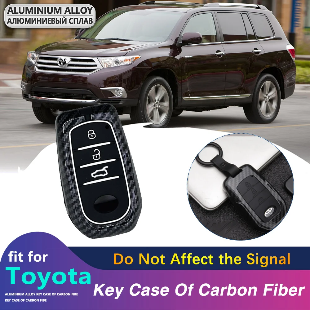 ABS углеродное волокно Pattens чехол для автомобильного ключа Toyota Highlander RAV4 C HR Auris