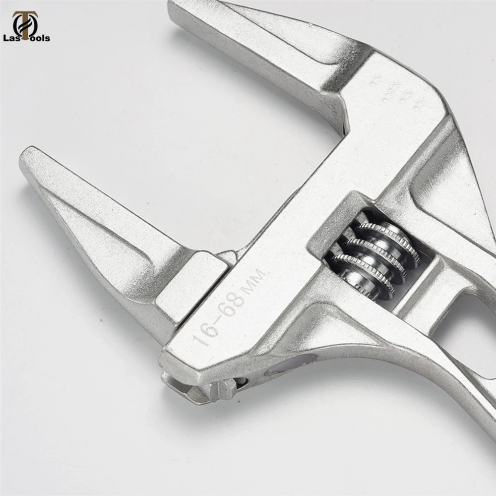 Регулируемый гаечный ключ 7-70 мм с короткой ручкой большой открытым концом