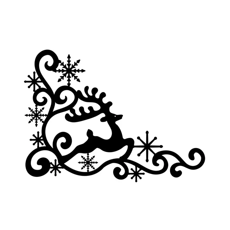 DiyArts Снежинка Олень кружевной край металлические режущие формы для скрапбукинга