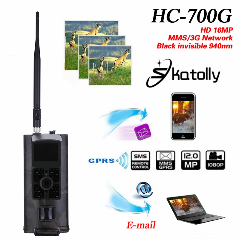 Skatolly HC-700G Full HD 16MP 1080P охотничья камера HC700G видео ночного видения 3g MMS GPRS скаутинг игра