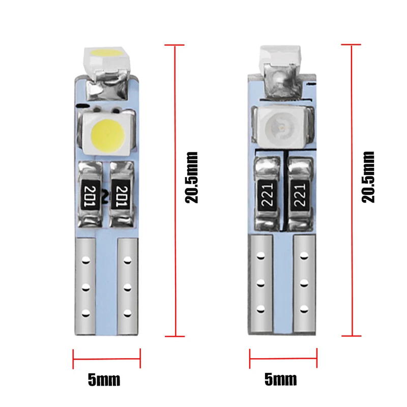 10 шт. большая акция T5 3 светодиодный 1210 3528 SMD чистый белый Автомобильный датчик