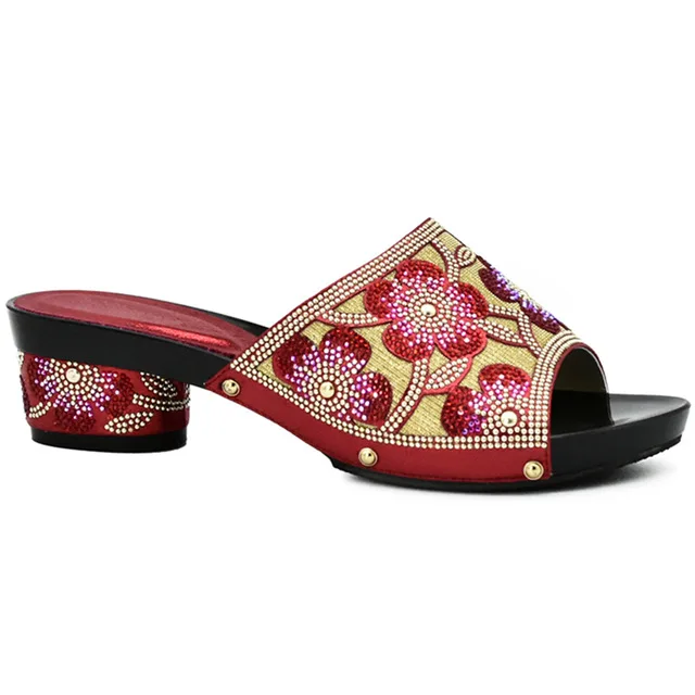 Red shoes only Комплект из итальянских женских туфель и сумочки синего цвета, украшенный стразами, комплект из туфель и сумочки в итальянском стиле, комплект из туфель и сумочки для вечеринок - Цвет: Red shoes only