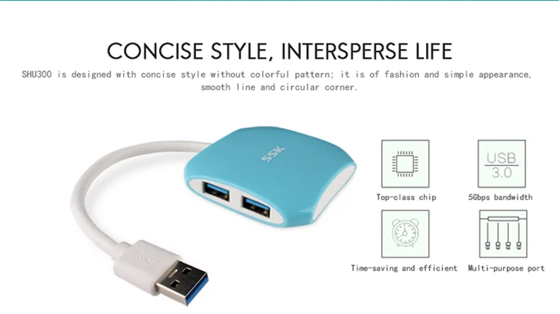 Прямые продажи, горячая распродажа, Usb 2,0 A, четыре порта, Usb3.0 концентратор, деконсентратор, ноутбук, конвертер, удлинитель Shu300
