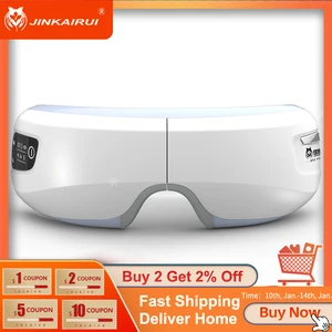 Бесплатная доставка, быстрая доставка, бесплатный возврат Перезаряжаемый Электрический массажер для глаз с воздушным давлением с Mp3 функциями беспроводной вибрации магнитного дальнего инфракрасного нагрева Usb очки
