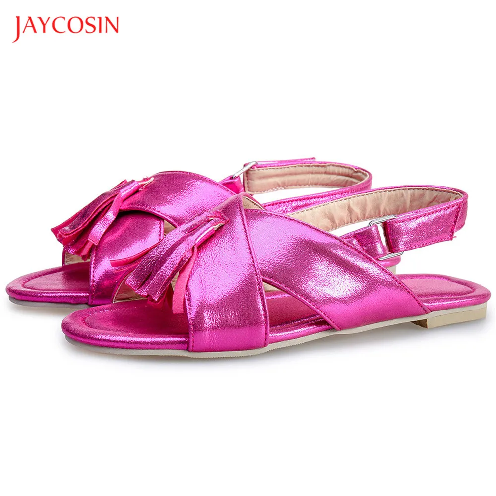 Jaycosin/женские сандалии для мам Летние повседневные туфли на плоской подошве