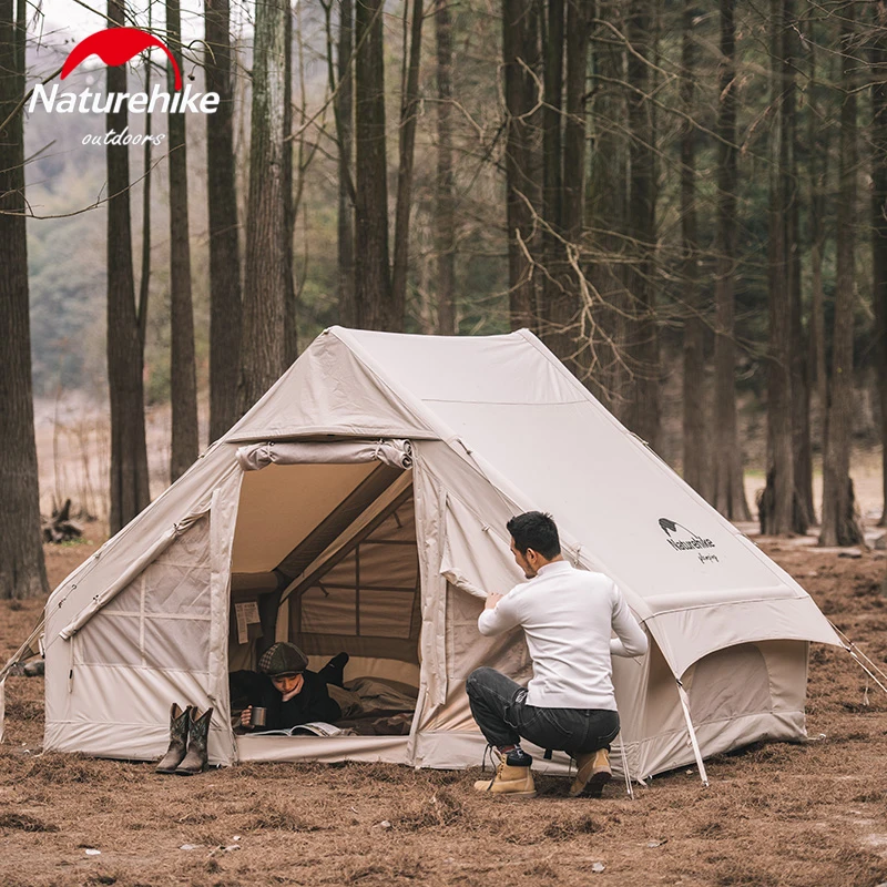 Naturehike хлопок надувная палатка кемпинговая 3 4 человека на открытом воздухе Семья