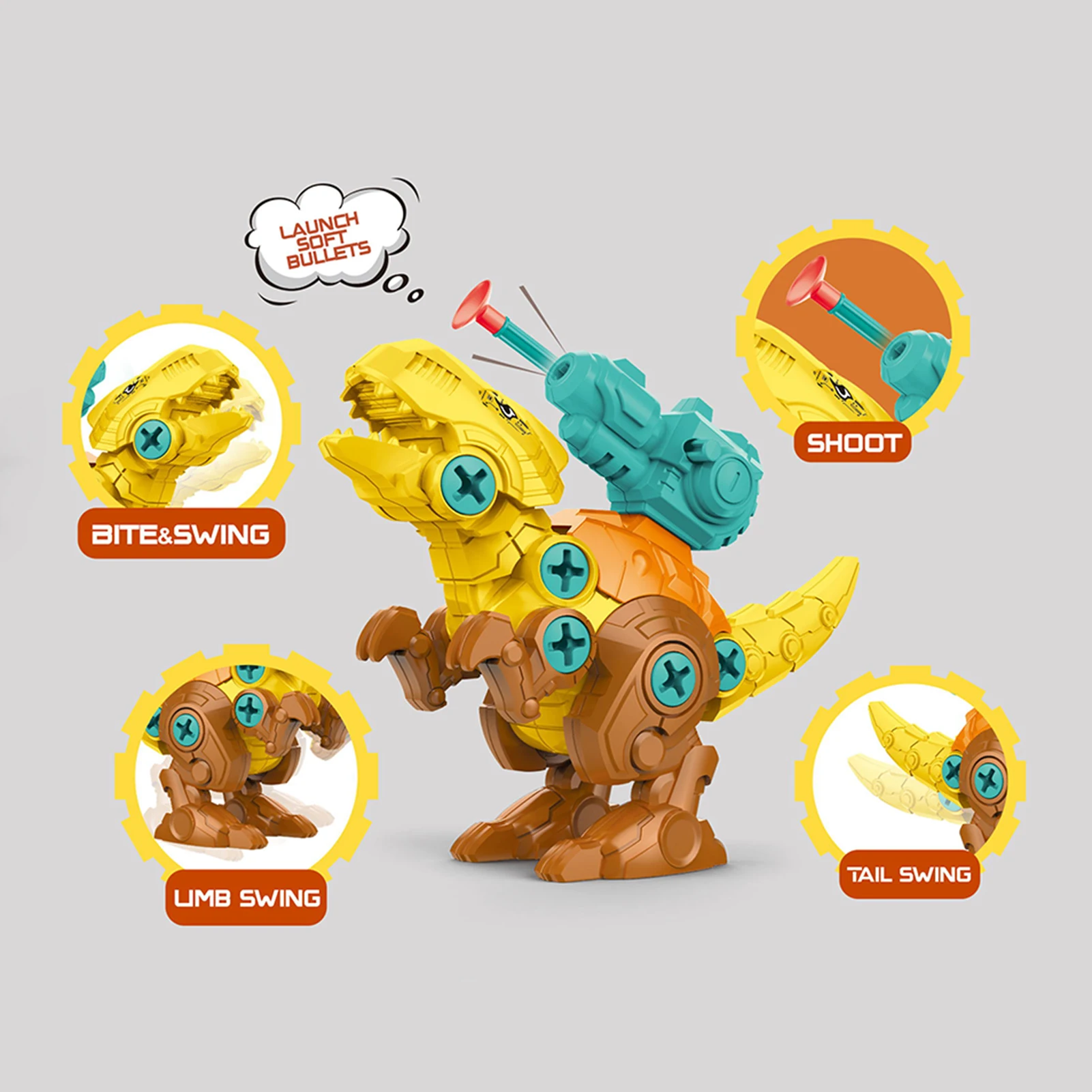 

Dinosaur Assembly Toy Puzzle Animal Construction Toy Dinosaur Model Educational Toy For Children Kids Gift
