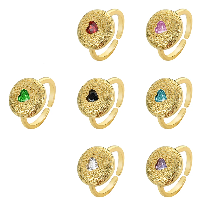 2021 модные красочные любовные кольца для женщин свадебные регулируемые открытые