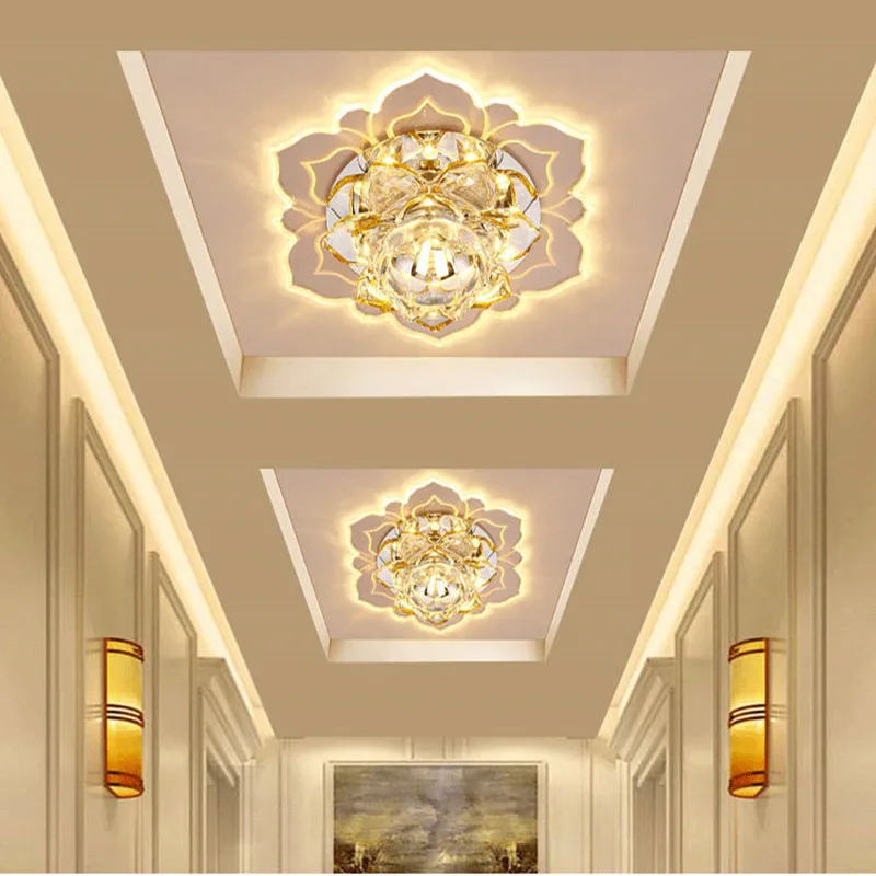 3W светодиодный Кристалл проход светильник потолочный прихожей балкон Освещение