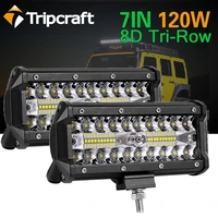 tripraft 47inch led light barwork light 54w 120w spot led work light bar spot beam for offroad tractor truck 4x4 suv car atv