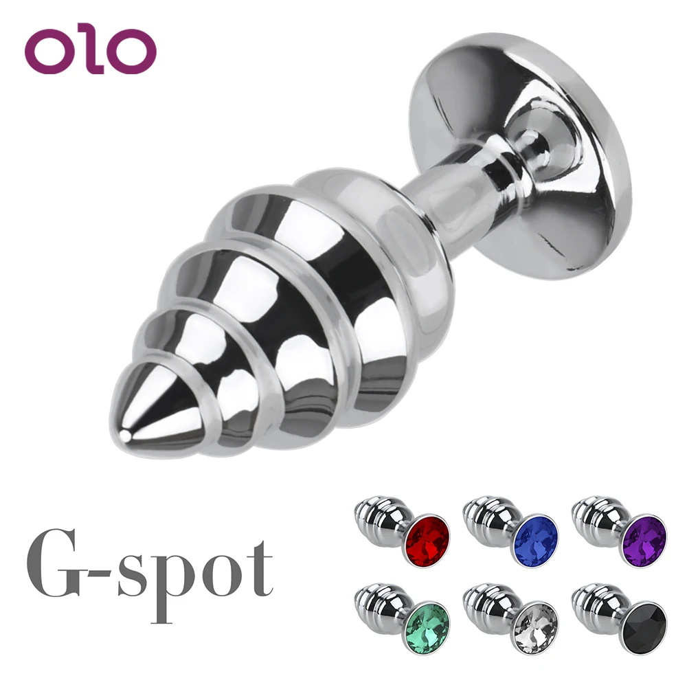Анальная пробка для пар спиральный стимуляционный массажер нержавеющая сталь