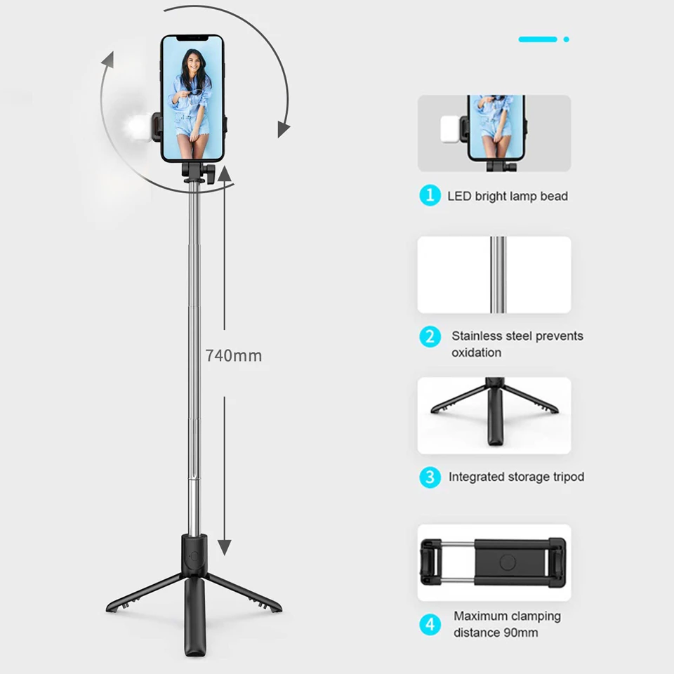 4 в 1 беспроводной складной мини штатив для селфи|Штативы| |