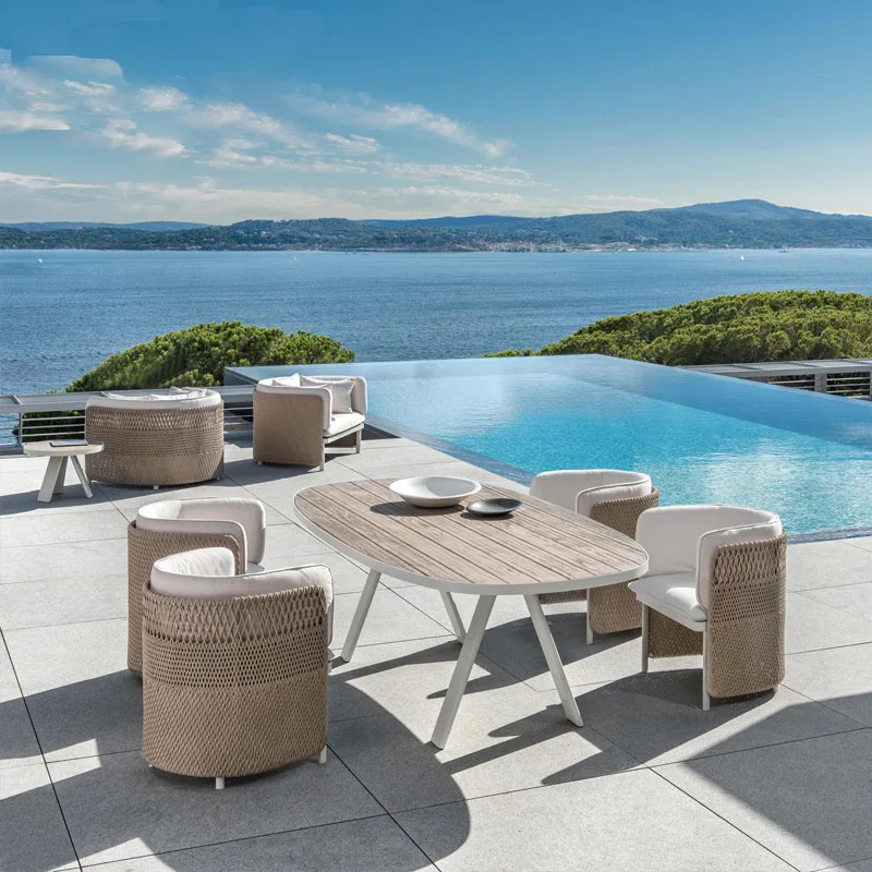 Уличный комбинированный диван из ротанга для балкона двора улицы сада дома досуг