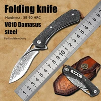 tactical military folding blade self defense weapons for women self defense pocket vg10 damascus knife