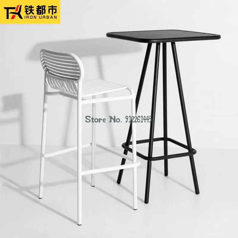 Барный стол и стул для улицы в скандинавском стиле открытый двор кафе бар отдыха