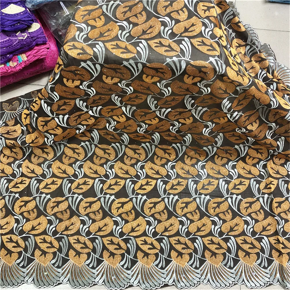 

Nigerian Swiss Voile Cotton Lace Fabric 2020 Tulle cotton Swiss Voile Laces In Switzerland Dry Lace Fabric For Women Dress V715