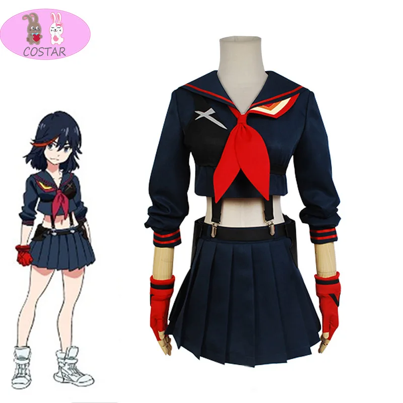 COSTAR японский аниме KILL La Matoi Ryuko косплей костюм футболка юбка перчатки школьная