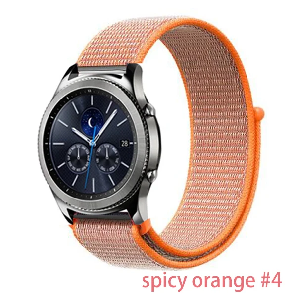 spicy orange 4 Gear s3 Frontier ремешок для samsung Galaxy watch 46 мм 42 мм активный 2 ремешок amazfit ремешок Bip 22 мм ремешок для часов 20 мм браслет huami - Цвет ремешка: spicy orange 4