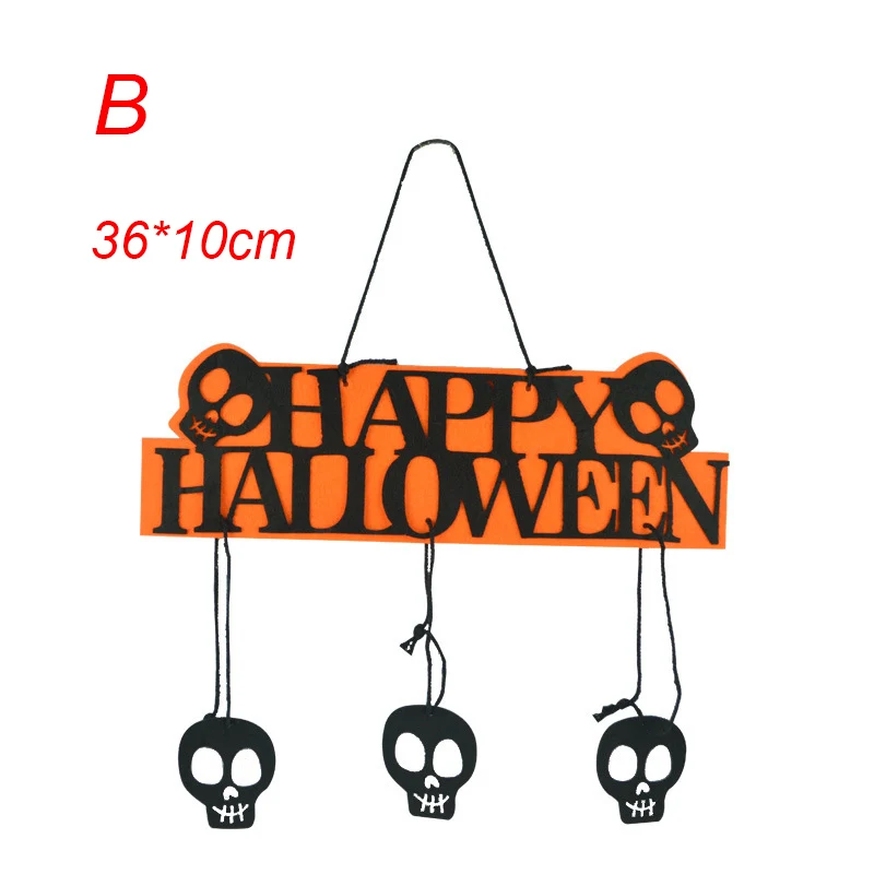 B Halloween Decoration Happy Halloween Hanging Pumpkin Hangtag for Window Door Home Decoration - Цвет: B