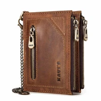 2021 new genuine leather wallet men portomonee card holder coin purse small male money bag quality mini crazy horse
