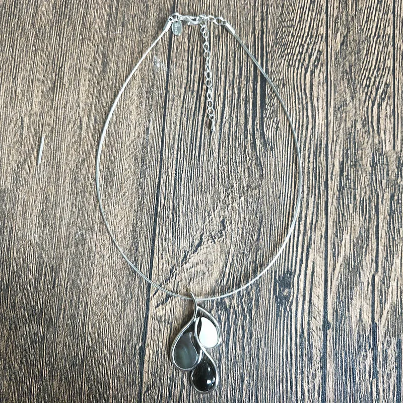 2019 Silver New 3 drops rhinestone for Women Pendant Necklace Gift Ethnic Bohemian Choker drop shipping | Украшения и аксессуары