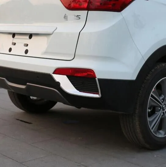 ABS хром задний противотуманный светильник Накладка 2шт для Hyundai IX25 2015 2016 2017 2018