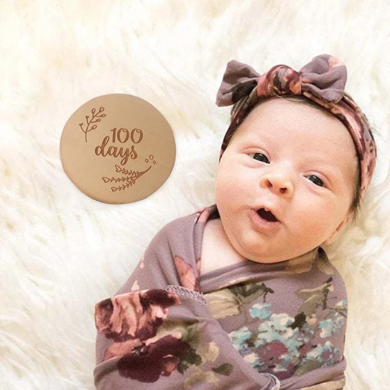 Bloques conmemorativos de madera para reci&eacute;n nacido, tarjetas de grabaci&oacute;n mensuales de nacimiento de Beb&eacute;, accesorios de fotograf&iacute;a infantil, 14 Uds.-3