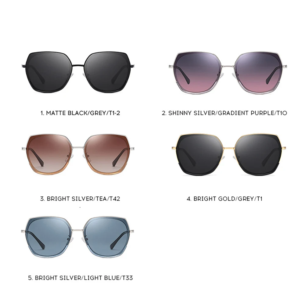 

EYEOOMU New Vintage Polygon Sunglasses With Polarized Lens Women UV400 High Quality Metal Frame Driving Sun Glasses Gafas De Sol