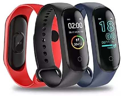 

M4 Pro Smart Band Thermometer New M4 Band Fitness Tracker Heart Rate Blood Pressure Fitness Bracelet Smart Watch for Android iOS