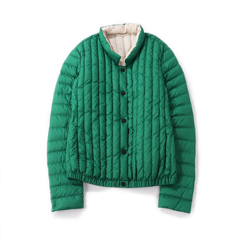 Куртка женская коротсветильник зимняя на утином пуху с воротником