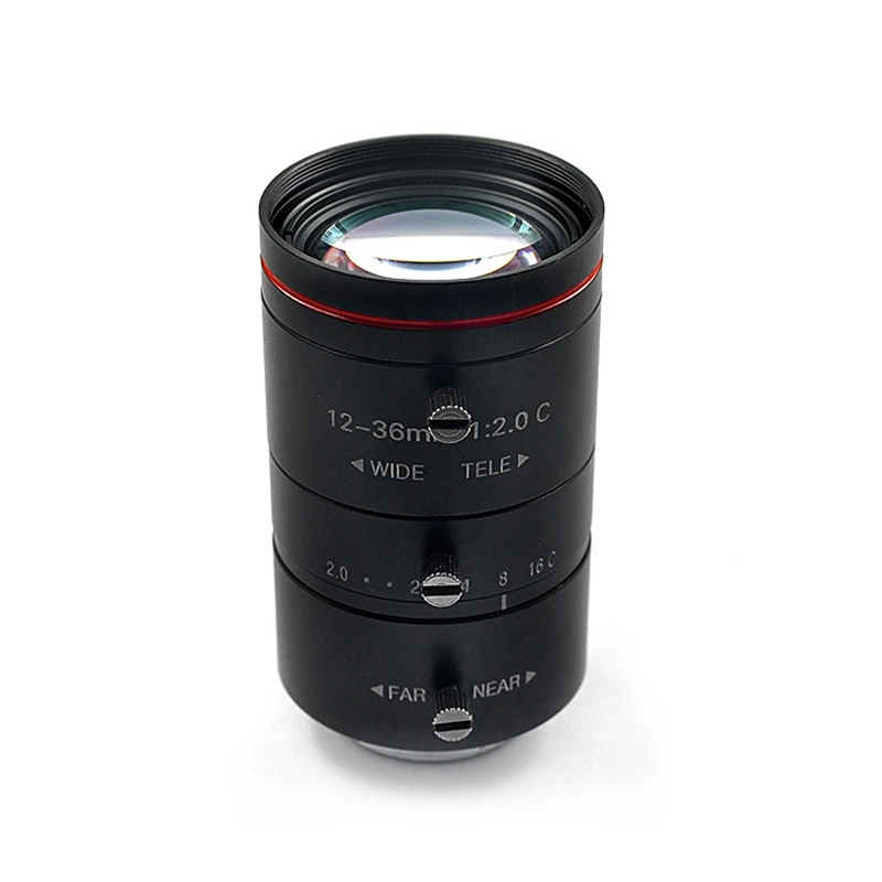 

Machine Vision 12-36mm Focusing Lens FA Low Distortion 1/1.8 Inch HD 3 Million C-Mount Industrial Lens CCTV LENS