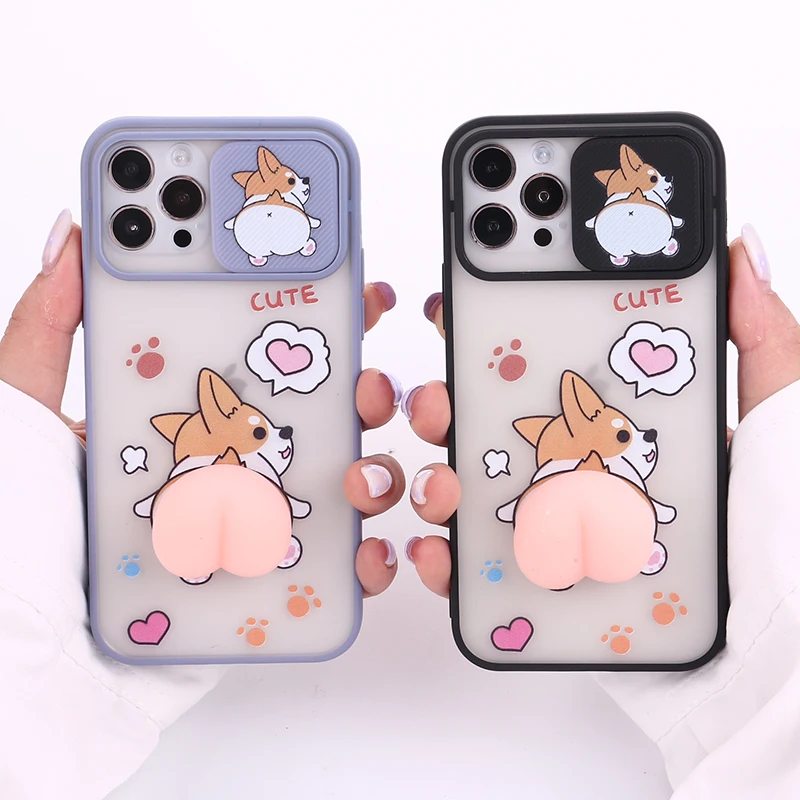 

Creative Cartoon 3D Pinch Phone Coque For iphone 11 12 Pro Max MiNi X XR XS 7 8P Colourful Silicone Smartphone Case Funda