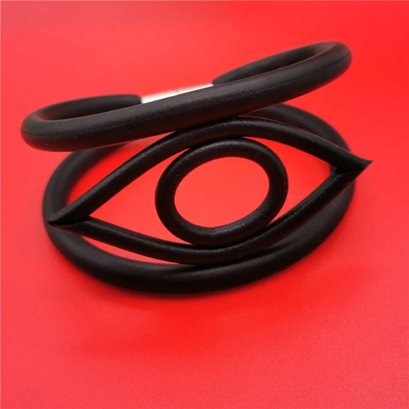 

Marliwoo NEW Handmade Demon Eye Bracelets For Women Rubber Jewelry Gothic Design Charm Bangles Black Chain Festival Accessories