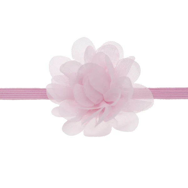 pink Детская повязка на голову; аксессуары для волос для маленьких девочек; шифоновая повязка на голову с цветами; реквизит для фотосессии; эластичные аксессуары для волос для младенцев - Цвет: pink