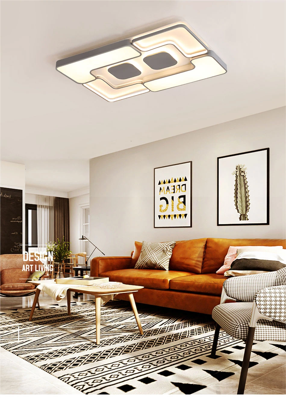 LED ceiling lights White/Grey body Modern living room for bedroom support 110V and 220V Remote control led lamps