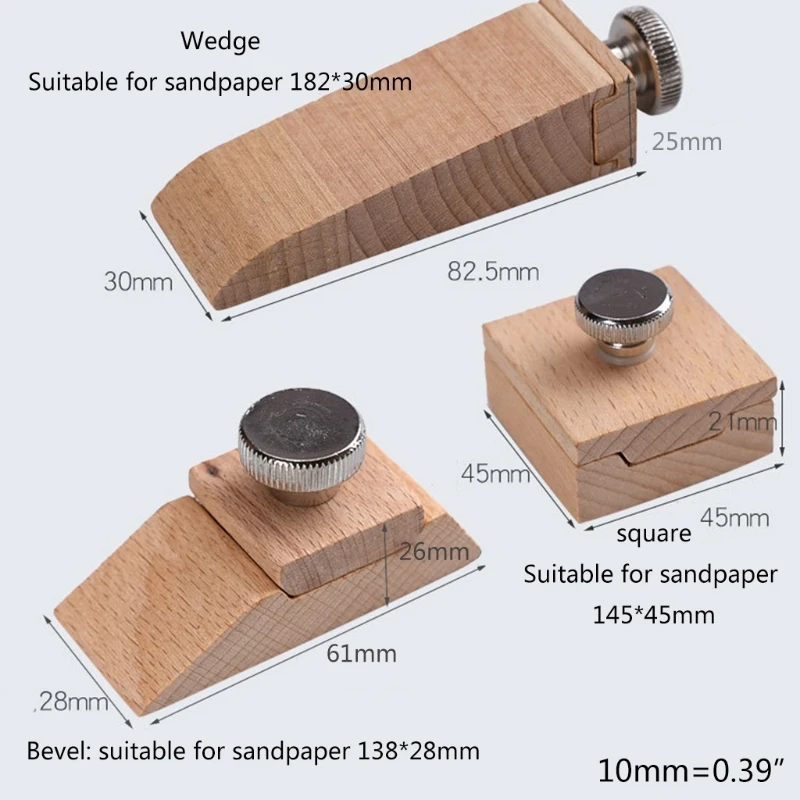 

Sandpaper Grinding Block Leather Craft Edge Polishing Gadget Sanding Paper Holder Sewing Accessories DIY Leather Hand Tool