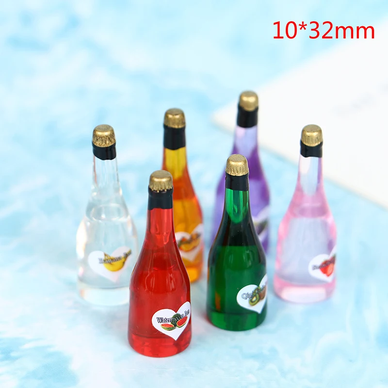 

6pcs 1:12 Dollhouse Miniature Fruit Champagne Beverage Wine Kitchen Accessories